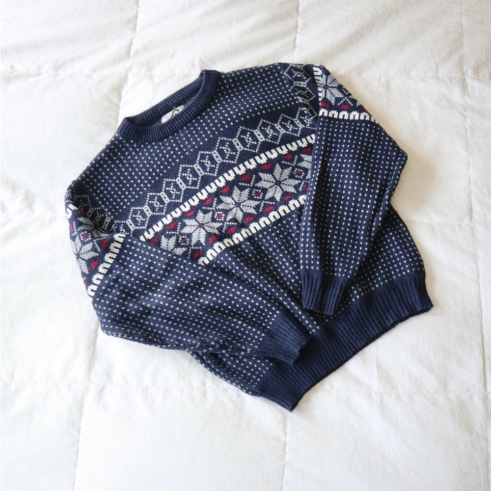 Vintage 80’s Navy Ski Sweater